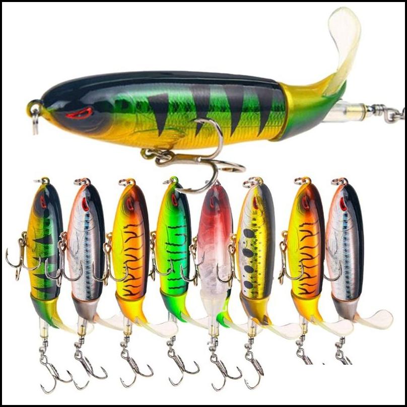 

Baits Lures Sports & Outdoors1Pcs Quality Whopper Plopper 100Mm/13.2G Top Water Popper Lure Hard Bait Wobblers Rotating Soft Tail Fishing Ta
