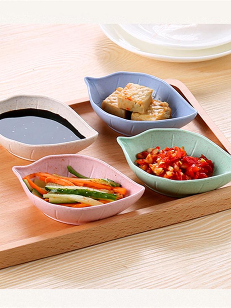 

Dishes & Plates 5pcs/set Soy Sauce Dish Multipurpose Leaf-Shape Small Seasoning For Vinegar Salad R Appetizer Plate Dessert