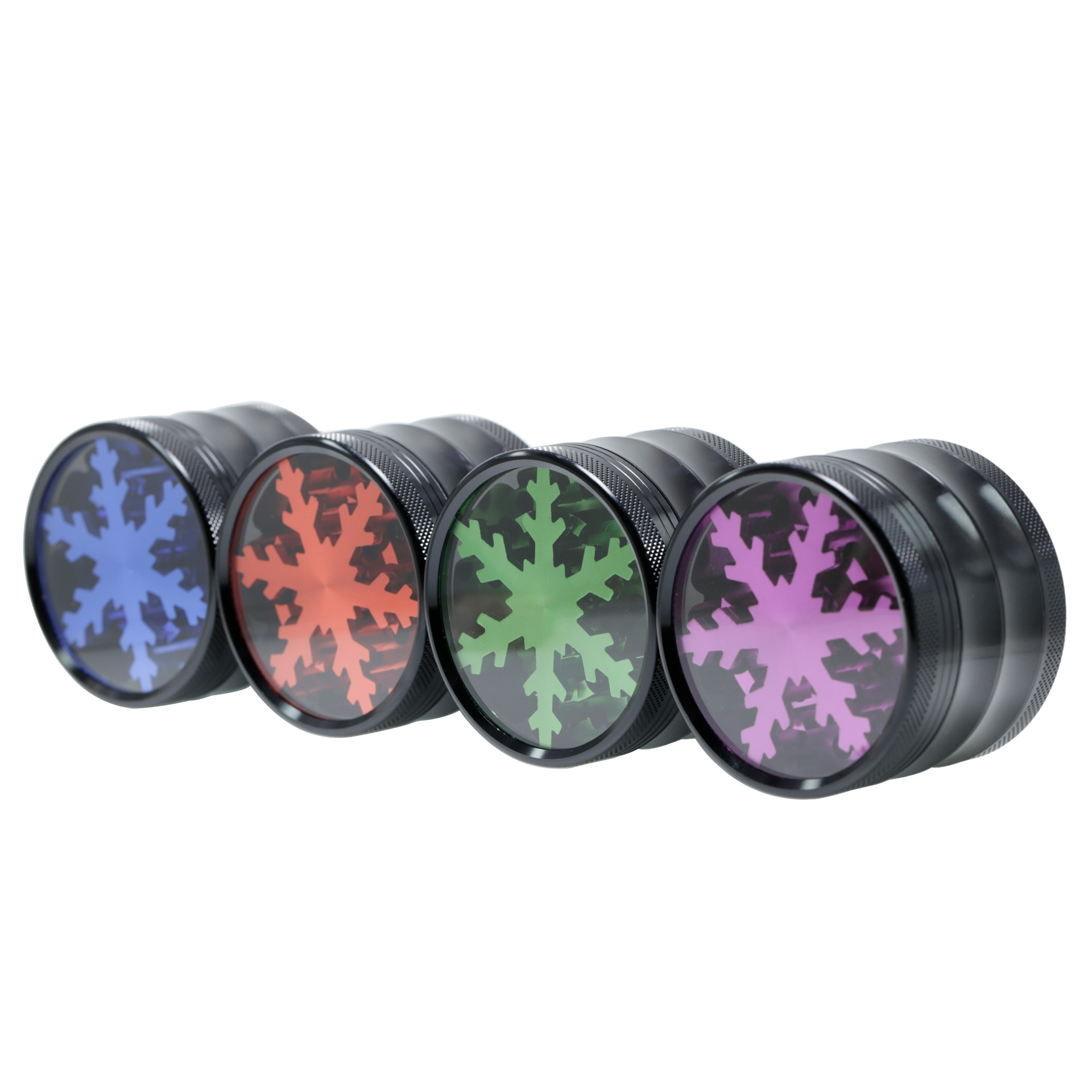 

Smoking Grinders Accessories tools slicer Four Layers 63MM Aluminium Alloy Open Skylight snowflake Tobacco crusher Herb Grinder