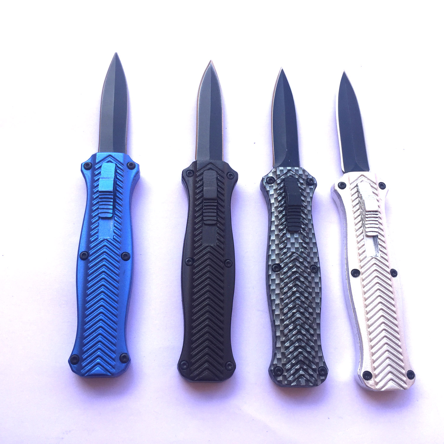 

wholesale mini knife defense automatic knife lightweight shank sturdy spring black blade tactical folding knife