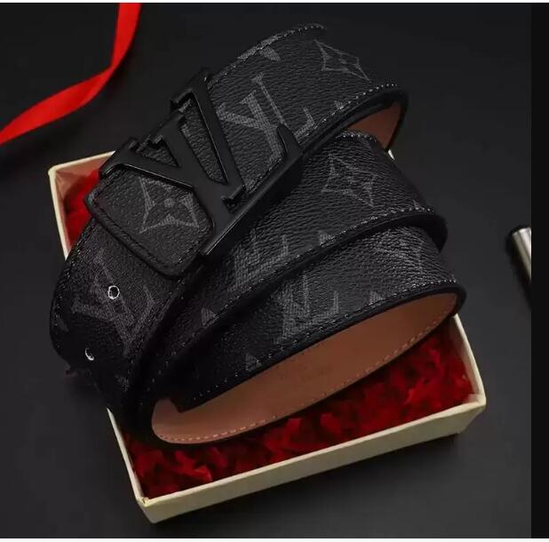 

2021 Men/Women Belt Womens High Quality Genuine LVLOUISVITTON VUTTON Leather Black And White Color Cowhide For Mens With Original Box, Customize