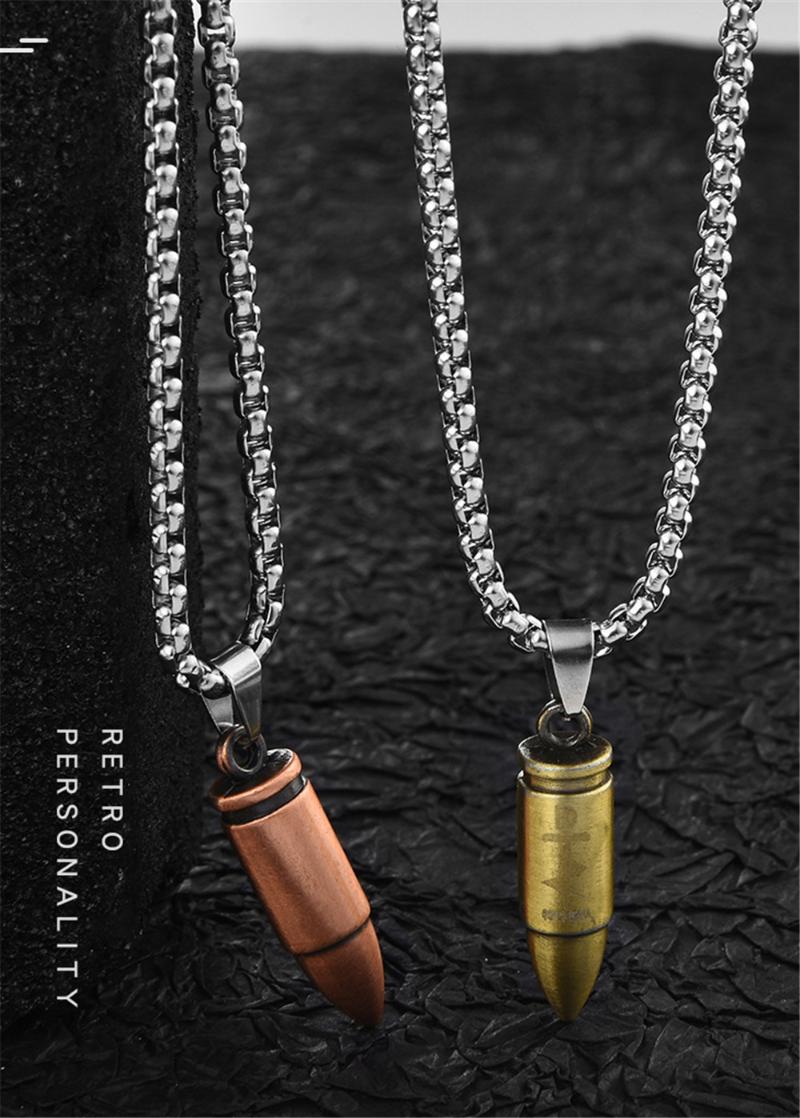 

Pendant Necklaces 316L Stainless Steel HiP Hop For Men Couple's Gift No Fade, Silver