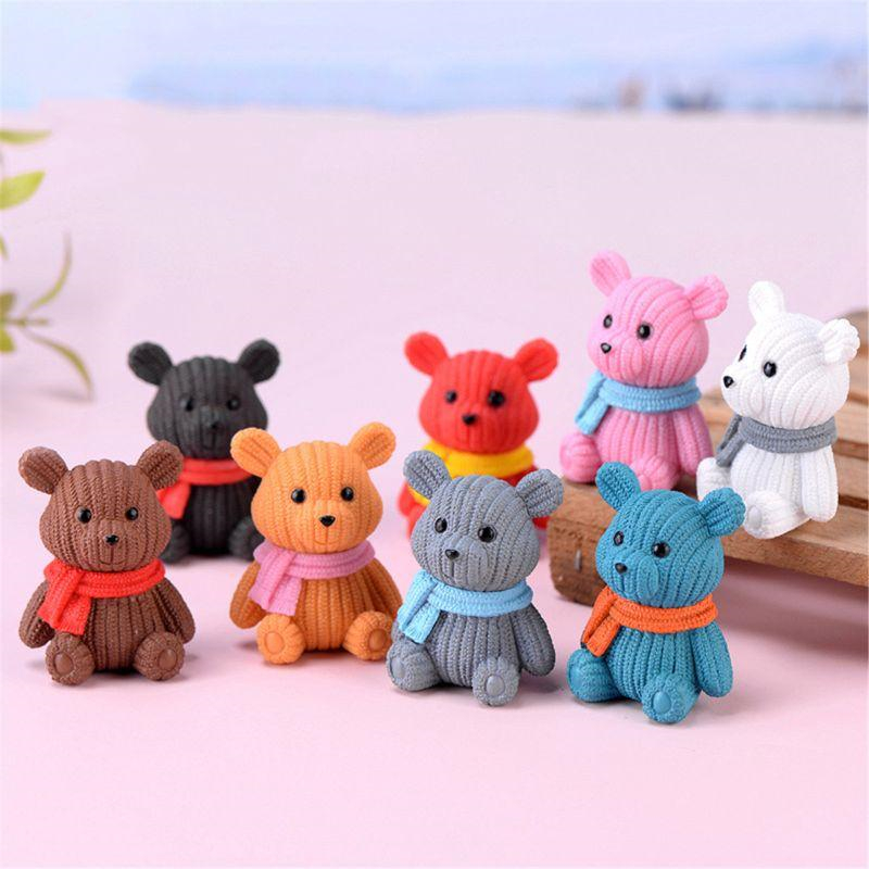 

Stuffed & Plush Animals party home decoration accessories Cute plastic bear miniature fairy Easter animal garden figurines decor DHL, Mix send