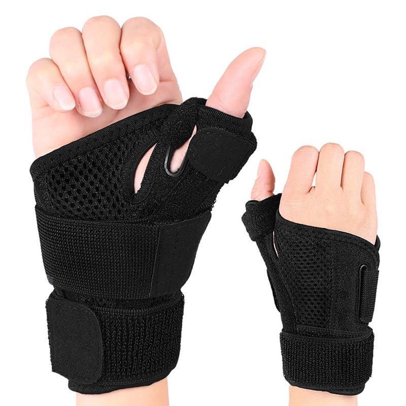 

Wrist Support 1pcs Thumb Brace Splint Adjustable Stabilizer For Arthritis Trigger Finger Right Left Hand, Black;red