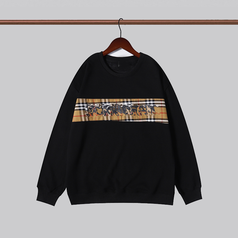 

Autumn winter pure cotton Loopback Jersey Knit Engineered arm stripe thom Sweatshirt Crewneck Pullover brown men's women Sweaters, White