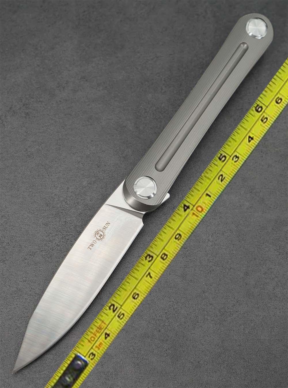 

TwoSun M390 Titanium Ball Bearings Fast Open Pocket Folding Knife TS169-M390