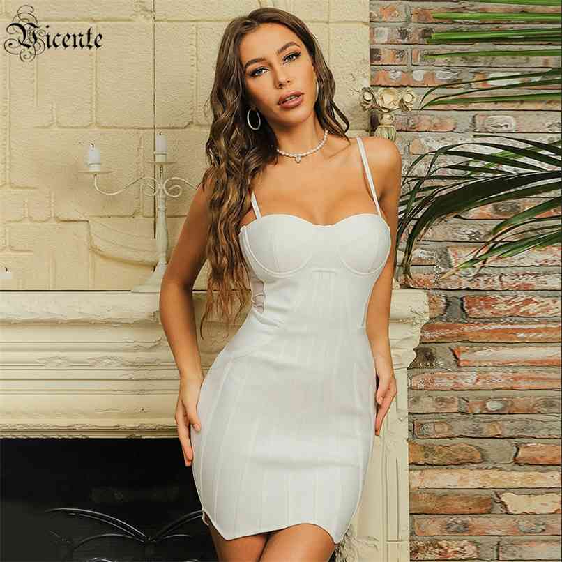 

Women's Bandage Dress Celebrity Party Cocktail White Striped Sling 210520