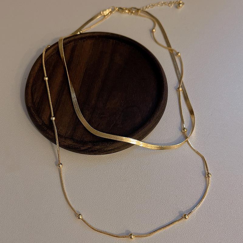 

Chokers LoveLink Geometric Gold Color Metal Personalized Double Layer Necklaces Stainless Steel Women Party Gift Jewelry