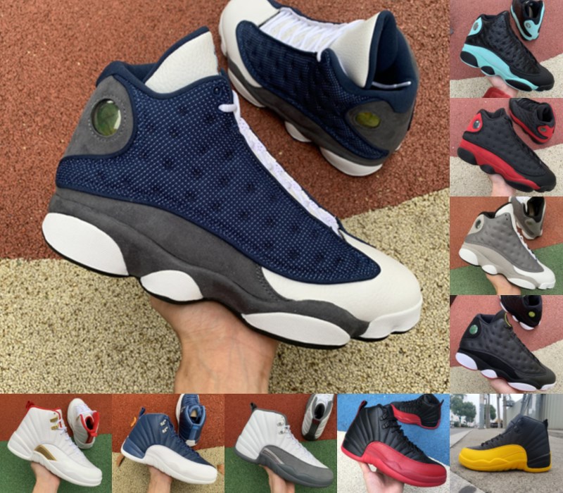 

top quality University Gold 12 12s shoes Reverse Flu Game Playground Lucky Green 13 13s Mens Jumpman Hyper Royal Dark Concord Sports Shoe, Black
