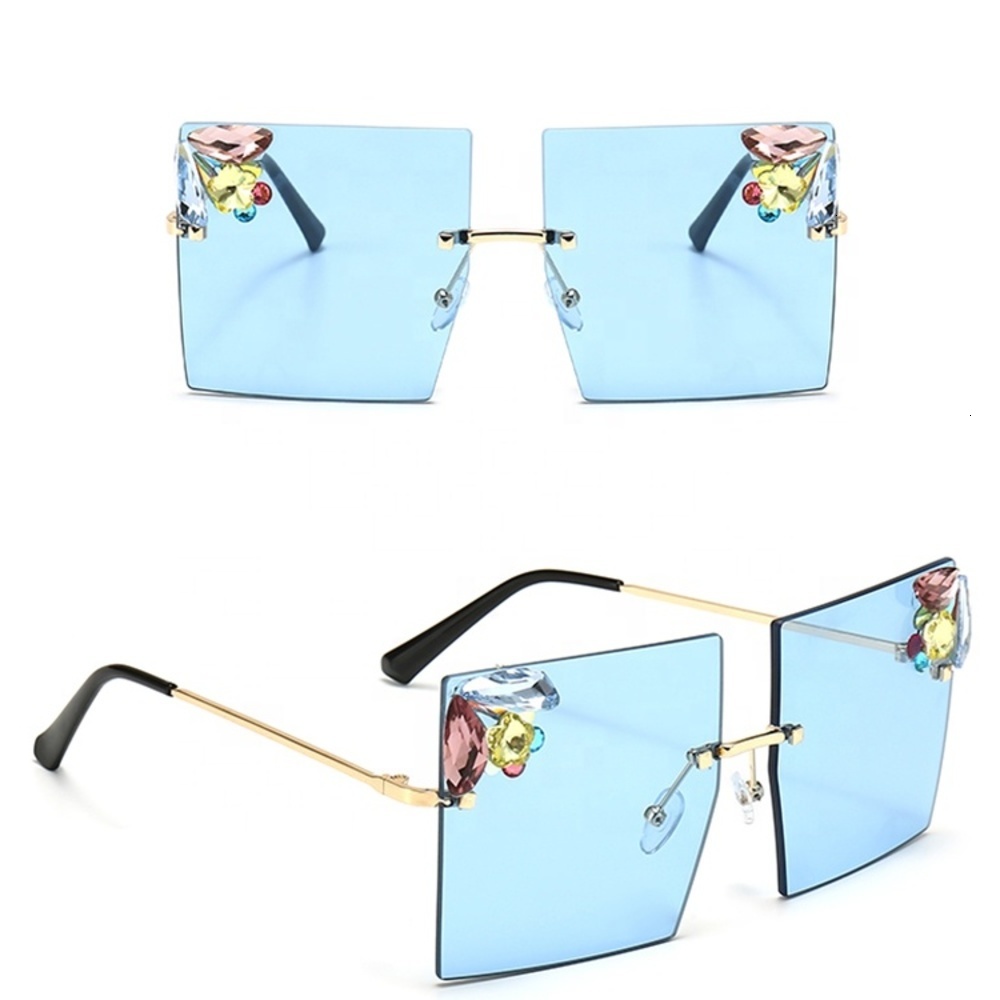 

Highend accessories Super hot Eyewear Fashion Women Sun glass Oversized Square Rimls Sunglass, Black
