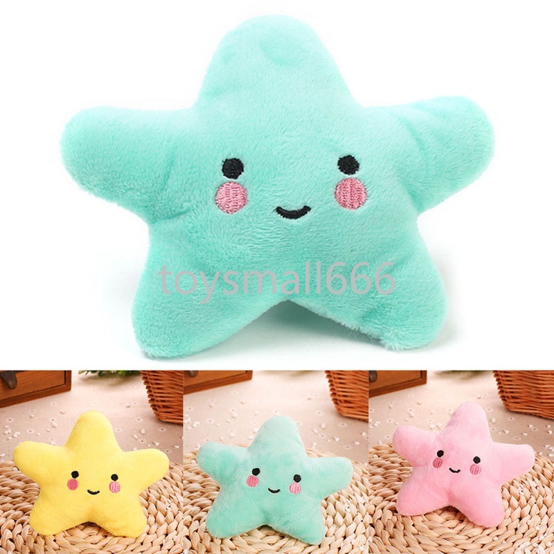 

13*13*5cm 3 Color Children Adults Funny Starfish Plush Toys Pink Blue Yellow Pets Playing Plush Dolls, Shippingfee(do not choose)
