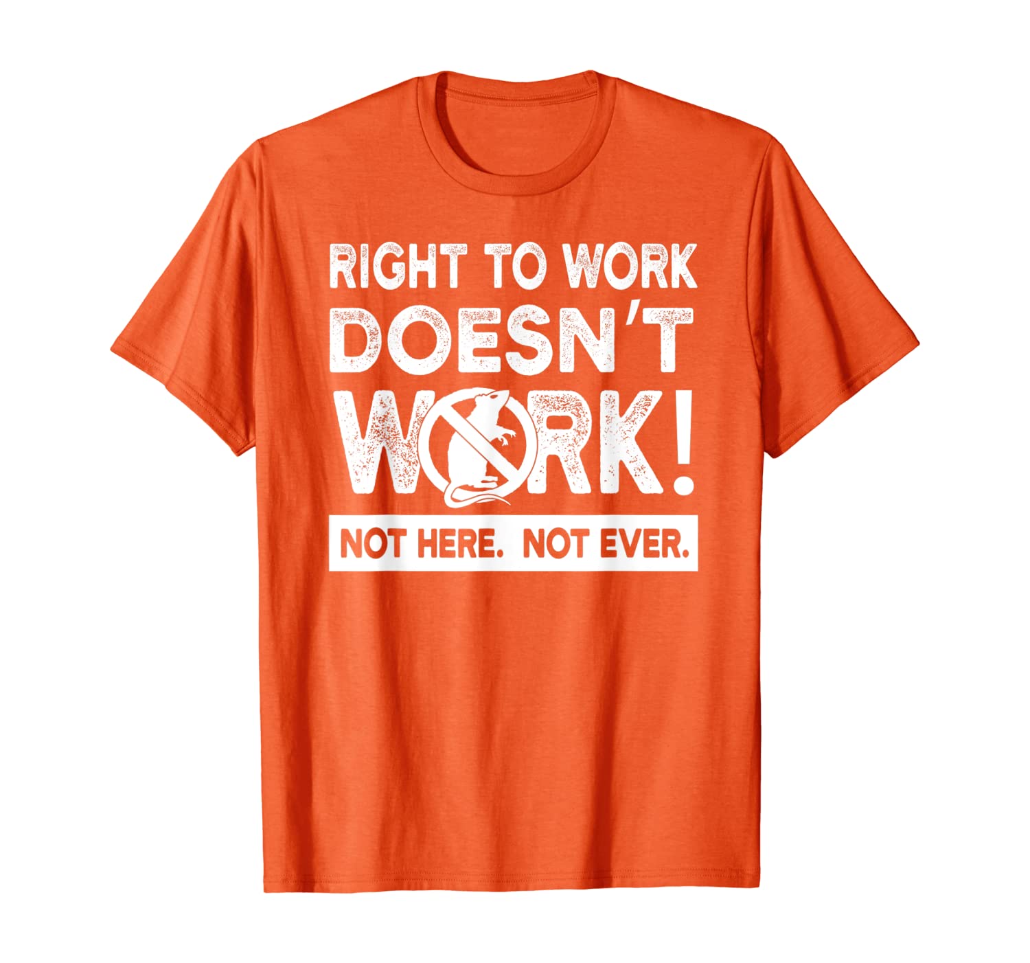 

Union Rat Right To Work Shirt, White;black