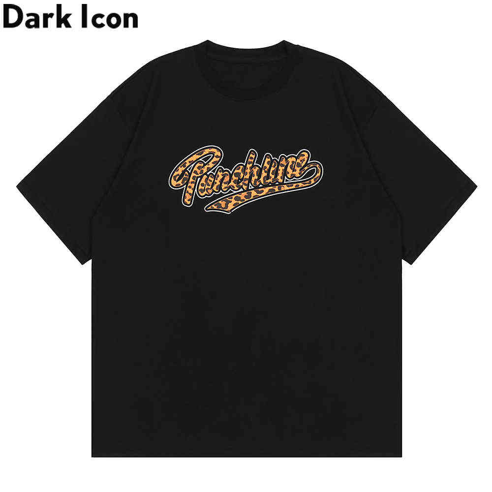 

Leopard Nummer 33 Tshirt Men Short Sleeved Summer Men's T-shirts Streetwear Clothing 210603, Black