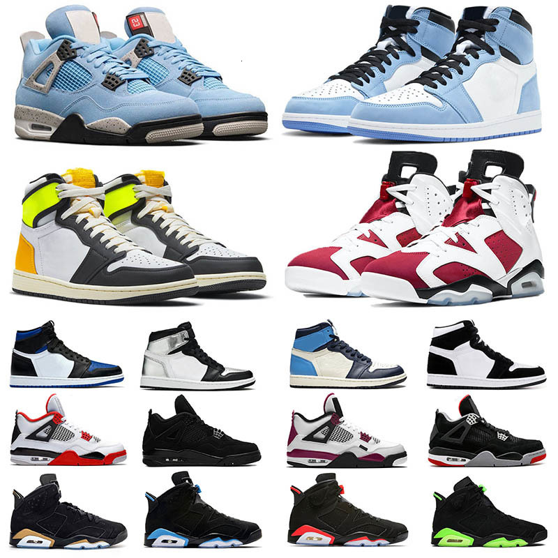 

Jumpman 1 1s Men Women Basketball Shoes University Blue Carmine Black Infrared Bred Chicago 6 6s Royal Volt UNC Trainers 4 Sports Sneakers
