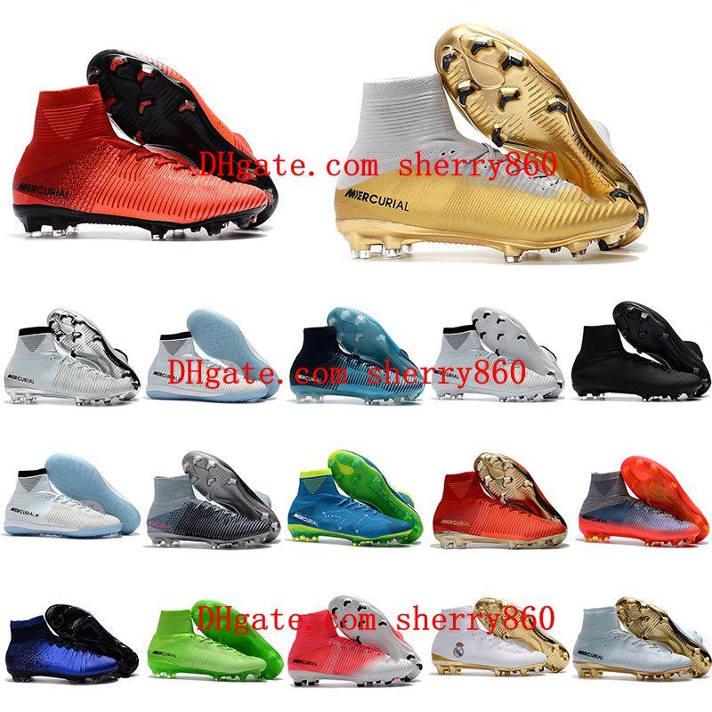 

2021 Top Quality Mens Soccer Shoes Mercurial Superfly V FG Soccer Cleats CR7 Neymar Ronaldo Football Boots Outdoor Scarpe New Hot BladeCheap, As picture 1