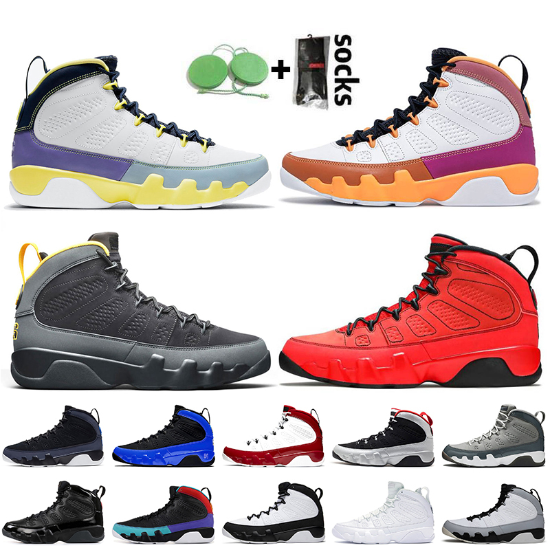 

2021 Jumpman 9 9s Mens Basketball Shoes Change The World University Gold Chile Red Kilroy Pack Motorboat Jones Trainers Sneakers Size 40-47, #11 white pink multi color 40-47