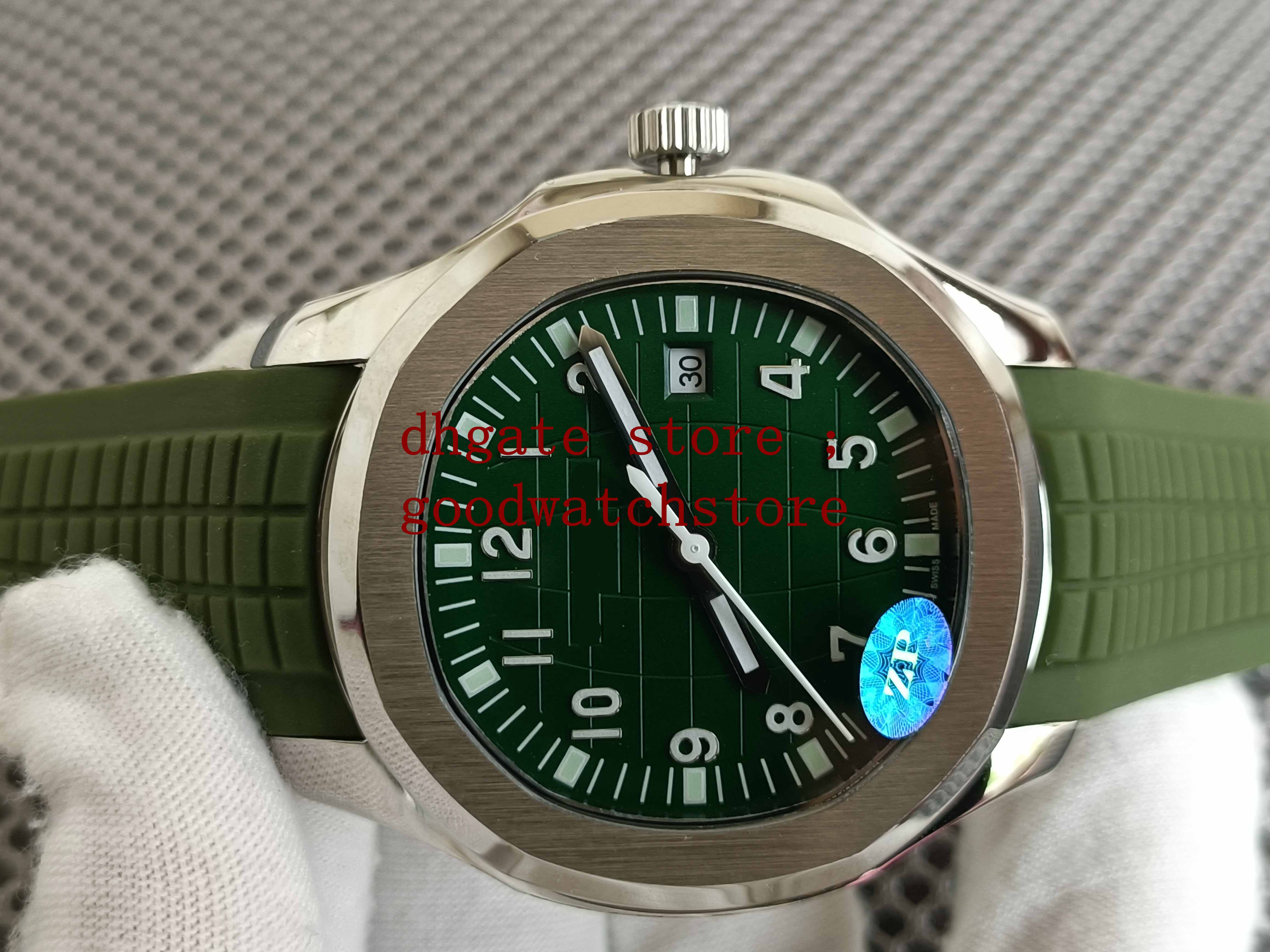 

Maker GOOD Top Quality Wristwatches 42mm 5168G 5168G-010 Rubber Mechanical Automatic sports Bands Sapphire Watches, Green