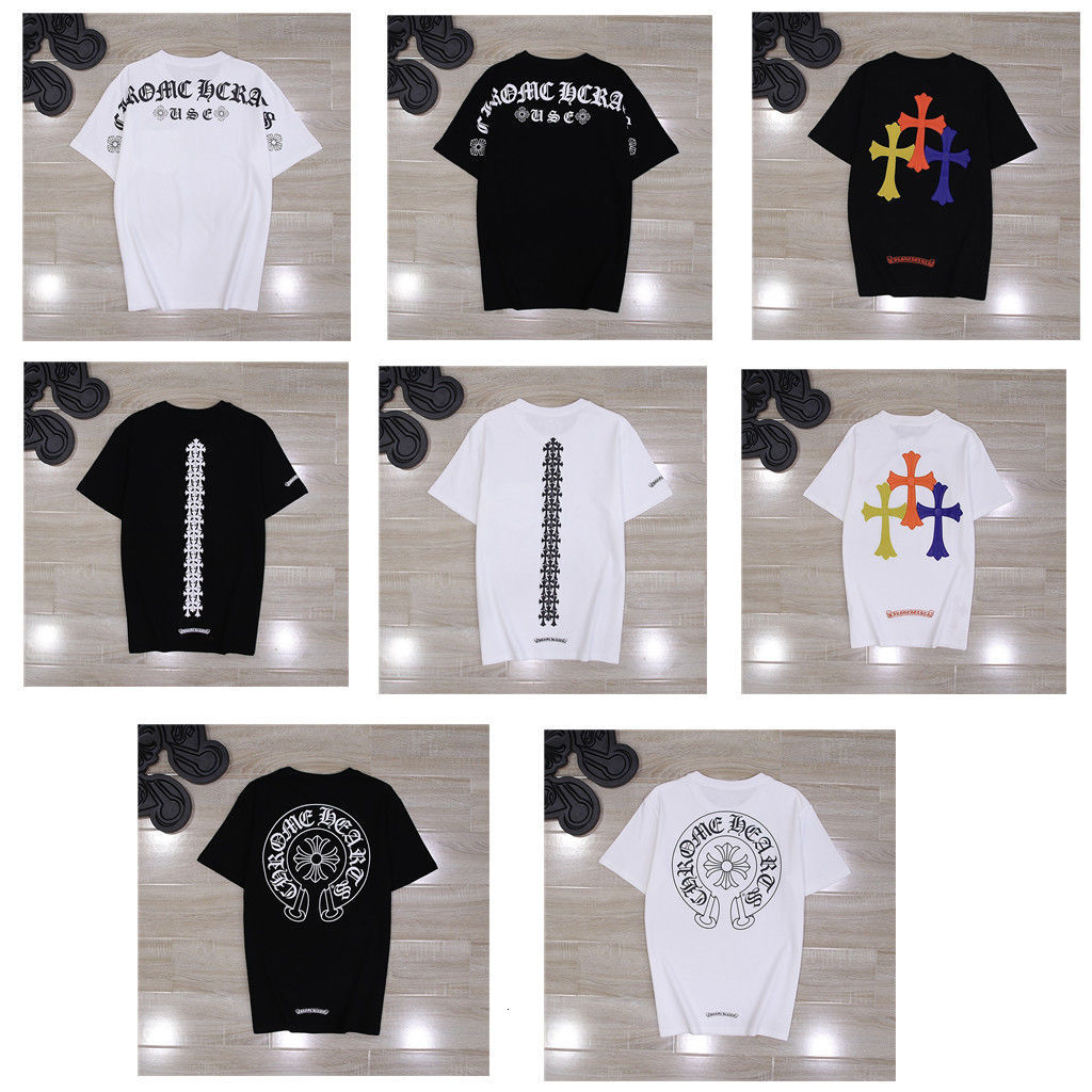 

sleeve crosin short Japanese round ins neck T shirt in summer AWTN, White;black
