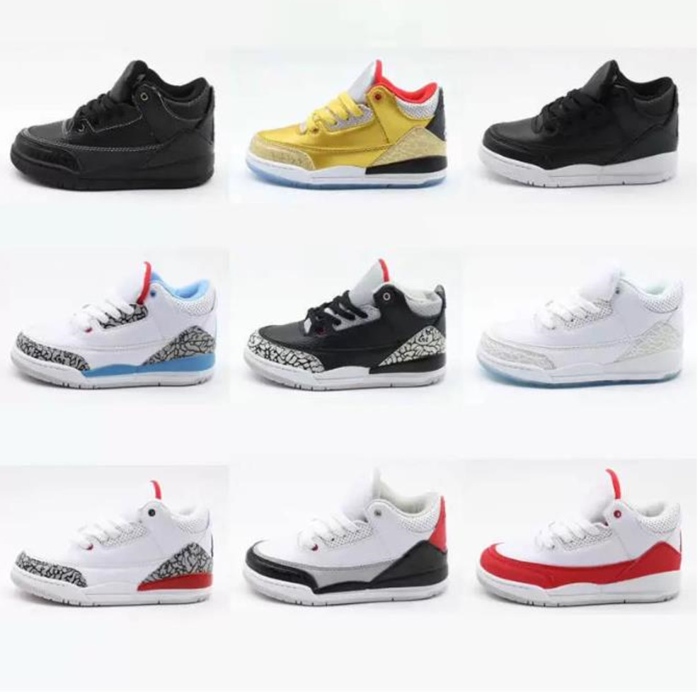 

Jumpman 3 Kids Basketball Runner Shoes White Cement Katrina Cyber Monday Toddler Youth Boys Girls 3s Sneakers Retro Fire Red Cool Grey Sports Trainers Shoe G102288, Freight post;don