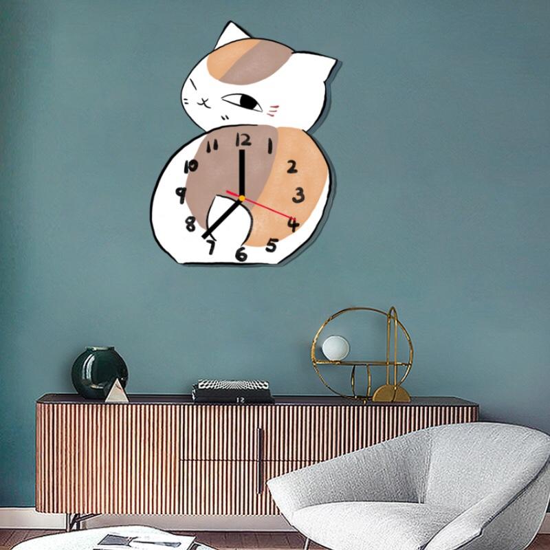 

Teacher Cat Wall Clock Creative Cute Household Decorate Modern Design Clocks