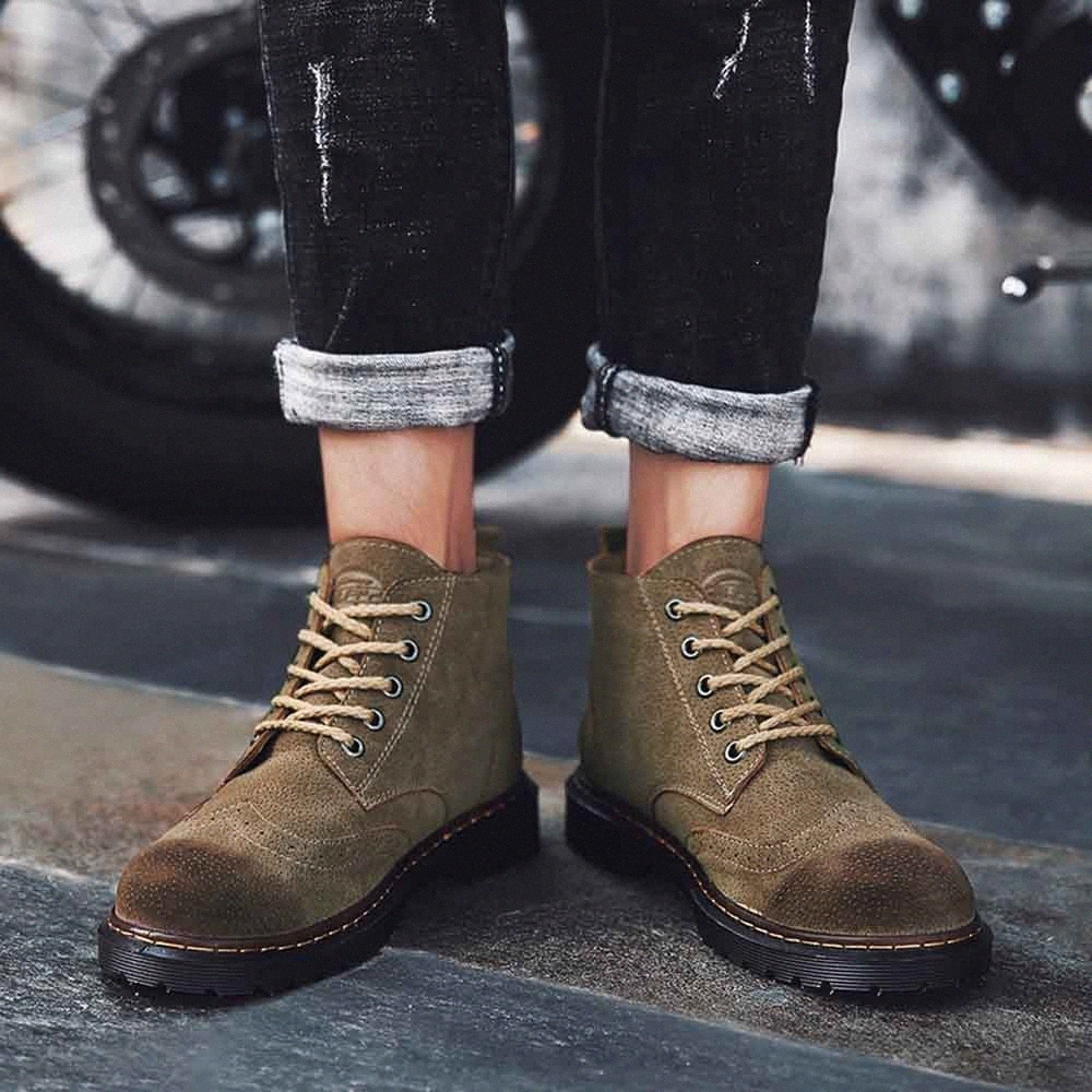 Vintage Shoes For Male Mens Boots Casual Boots Male Tooling British Student Plus Size 39 44 Casual Shoes 20Bh#