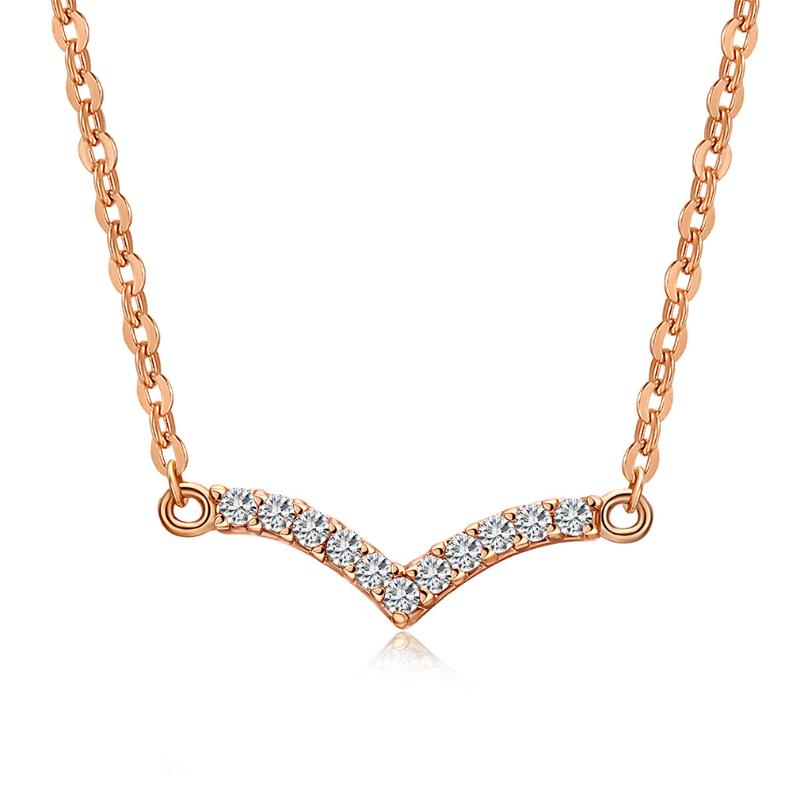 Pendant Necklaces Women Jewelry Gold Color Plated Chain Necklace Inlaid CZ Bird Shape High Quality A1472-image-706625384