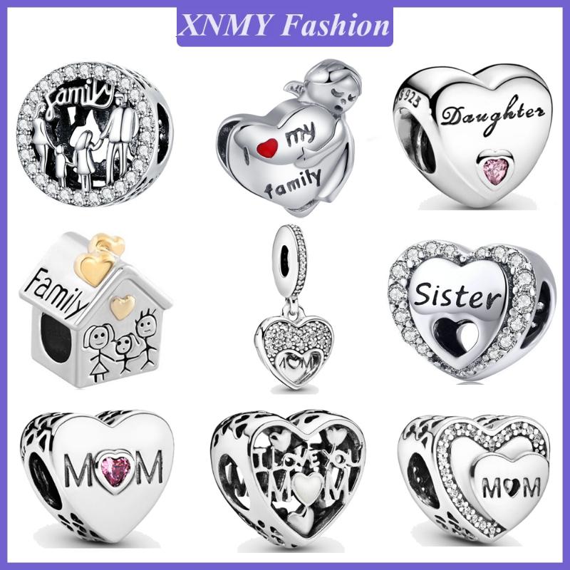 

Other XNMY Silver Color Original Bracelets Family Sister Mom Heart Charm Bead Fit Charms Beads Bracelet DIY Jewelry Gift