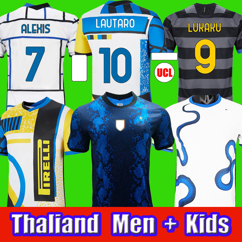 

soccer jersey VIDAL ERIKSEN LUKAKU LAUTARO ALEXIS 20 21 SKRINIAR BARELLA football shirt 2020 2021 uniforms men + kids kit, Home