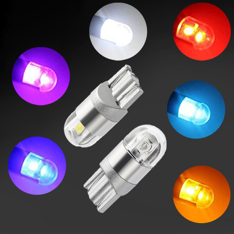 

100Pcs T10 12V 168 194 192 2825 W5W 3030 2SMD LED Wedge Car Bulbs For Width Indicator Lamps License Plate Lights