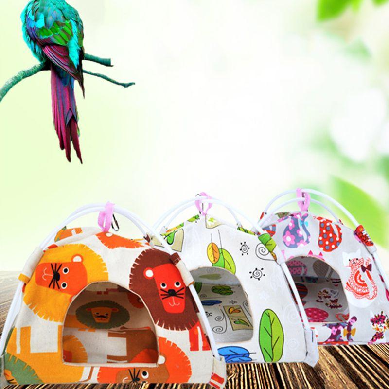 

Bird Nest Hut Hammock House Parrot Habitat Cave Hanging Tent Parakeet Sleep Bed Rest Play For Finch Hamster Cages