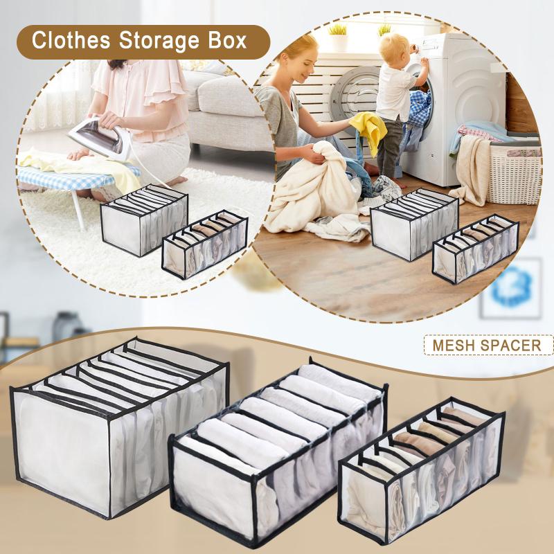

Storage Drawers Compartment Box Closet Clothes Drawer Mesh Separation Stacking Pants Divider Can Washed Home Organizer #T2P