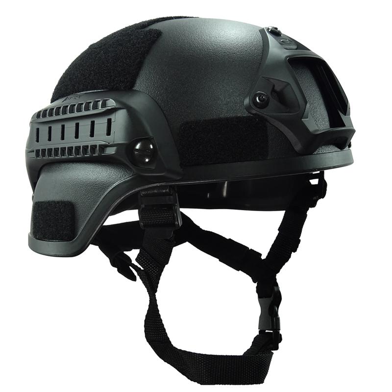 

Military Mich 2000 Tactical Helmet Gear Paintball Head Protector With Night Vision Sport Camera Mount Outdoor Hats, Black