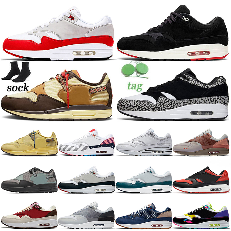 

1s men women Running Shoes 2022 Cactus Jack TS x Baroque Brown Cave Stone Saturn Gold Bred London 1 Elephant White Off Black Schematic mens trainers sports sneakers, #017 bred 36-45