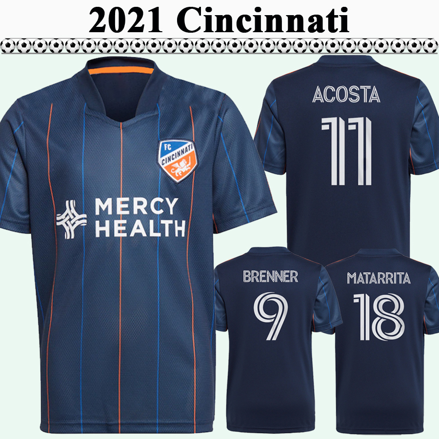 

2021 WASTON GARZA KUBO Mens FC Soccer Jerseys Cincinnati Home Blue Away Football Shirt BRENNER MEDUNJANIN MATARRITA ACOSTA Uniforms, Qm3245 2021 home ml patch