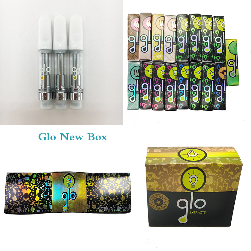 

GLO Vapes Cartridges Packaging 510 Thread Vape Carts Vape-pens Atomizer 0.8ml-1.0ml Thick Oil Vaporizer Instock Ceramic Tip Disposable E cigarette