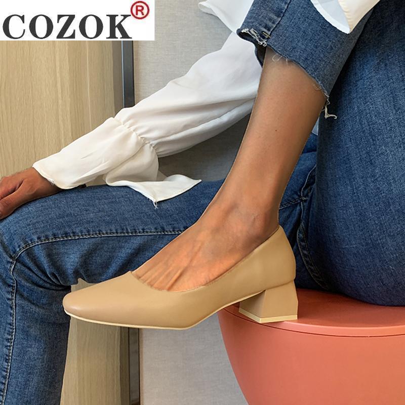 

Dress Shoes Breathable Women's Thick-heeled Fashion Pointed Shallow Mouth Heeled Comfortable, Black
