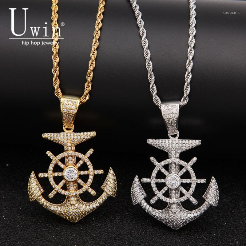 

Anchor Pendant Hip Hop Bling Copper Material Necklace Chain Fashion Hiphop Jewelry Chains