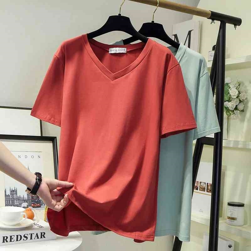 

Harajuku T shirt Women Plus Size Black Solid Rabbit Summer Tops Cotton White Female Tshirt Short Sleeve Tee Shirt Femme 210604, Green