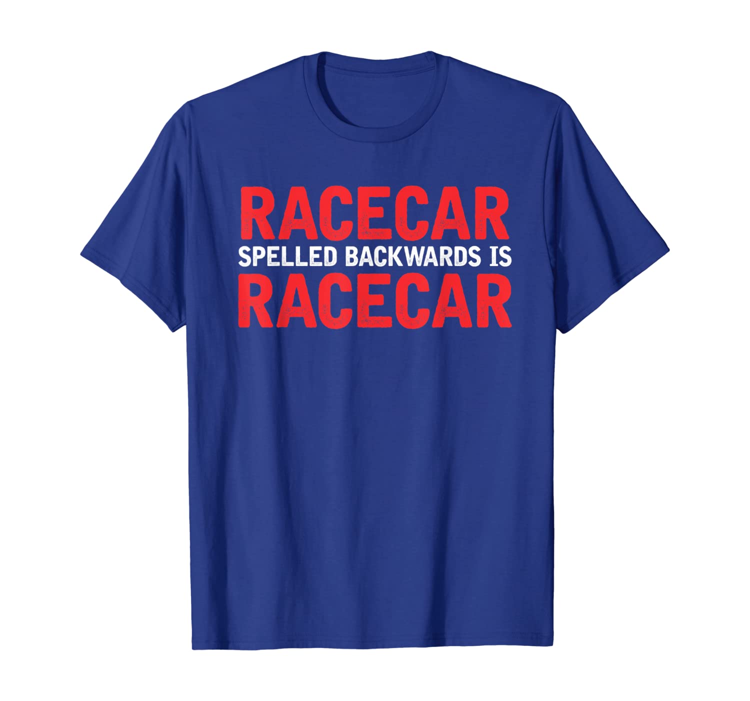 

Racecar Spelled Backwards Car Drag Racing Lover Design T-Shirt, White;black