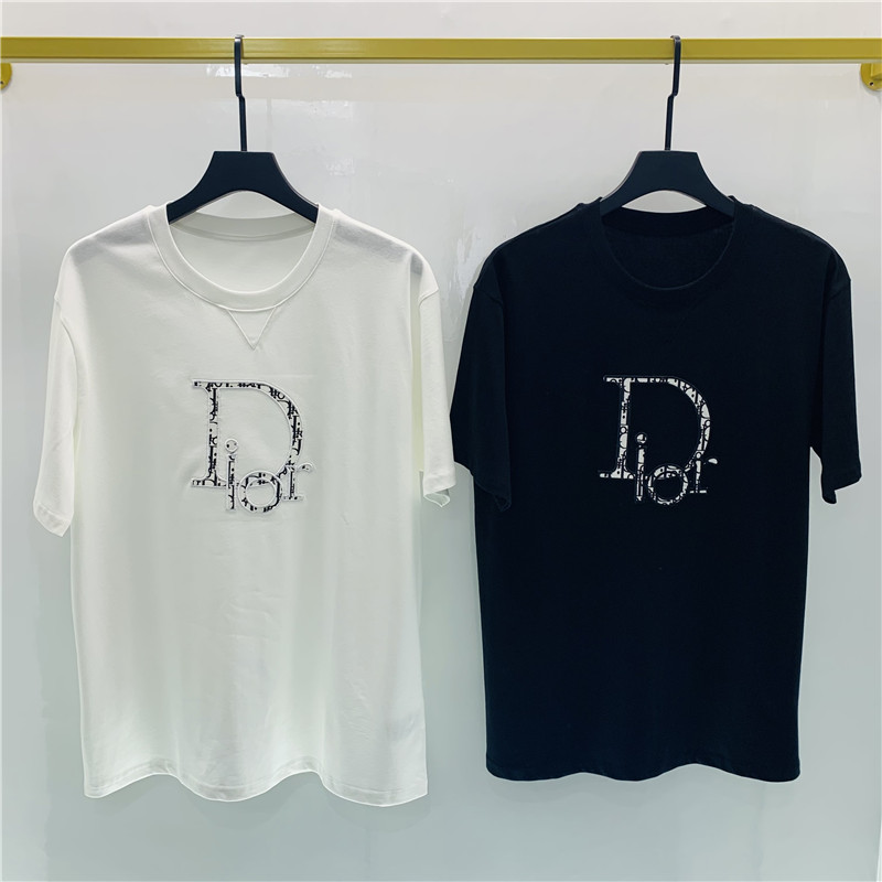 

Summer Mens Designer T Shirt Casual Man Womens Loose Tees With Letters Print Short Sleeves Top Sell Luxury Men Size S-2XL #85, White;black