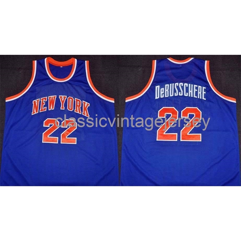 

Stitched Custom DAVE DeBUSSCHERE ROAD CLASSICS BASKETBALL THROWBACK JERSEY Ncaa Men Basketball Jerseys, Blue