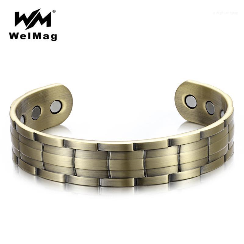 

Bangle WelMag Dropship 2021 Magnetic Bracelets Bangles For Men Adjustable Vintage Copper Male Health Care Wristband Gifts1