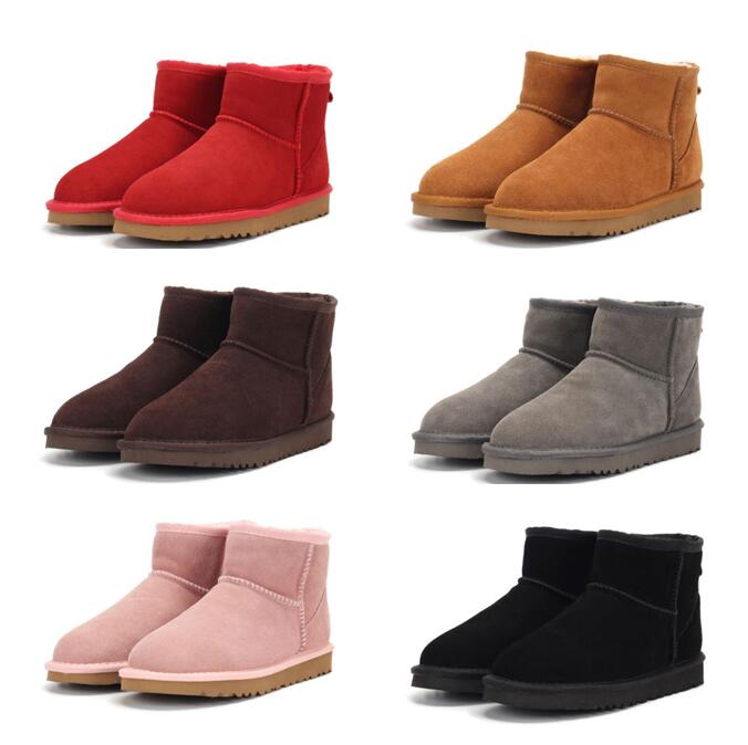 

High quality Aus 5854 short women snow boots Soft comfortable Sheepskin keep warm plush boots with card dustbag fine Christmas birthday gifts U5854, Choose photo color