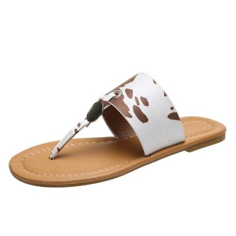 

Summer Beach Flat Heel Slippers Women Temperament Round Head Sandals for Women Outdoor Comfortable Women's Flip Flops 210611, Black