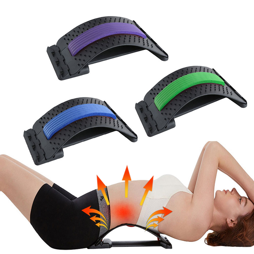 

Back Massager Stretcher Tools Neck stretch massage Spinal Waist Pain Relief therapy Chiropractic lumbar port Humpback Device
