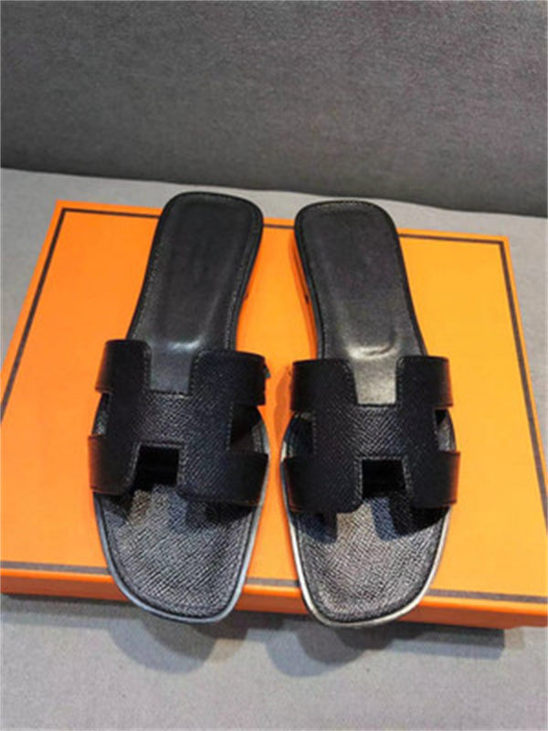 

Pretty Womens Summer Sandals Beach Slide Slippers Crocodile Skin Leather Flip Flops Sexy Heels Ladies Sandali Fashion Designs Orange Scuffs Shoes, Black