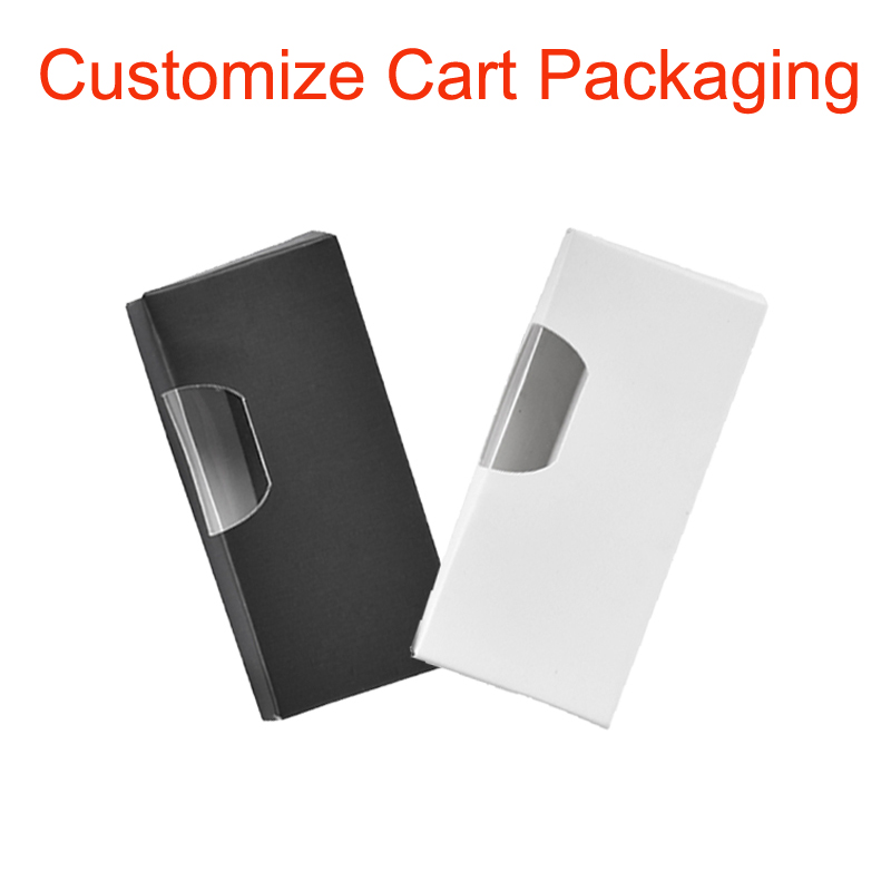 

Custom Cartridge Packaging Window Display Boxes bag for 0.5ml 1ml Thick Oil Vape Cartridges OEM cart Package Box print logo