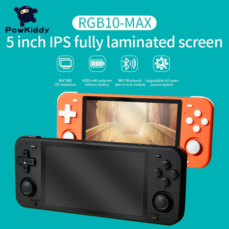 

Portable Game Players RGB10 MAX Handheld Console 5 Inch Rk3326 IPS Screen 3D Joystick Video