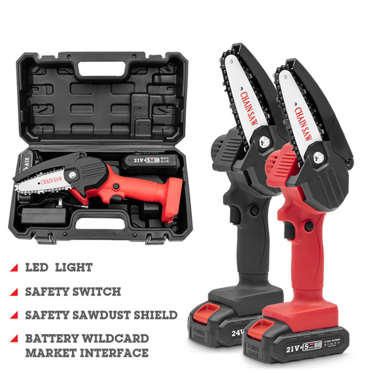 

Rechargeable cordless Mini Electric chainsaw Chain Saw Woodworking One-handed Garden