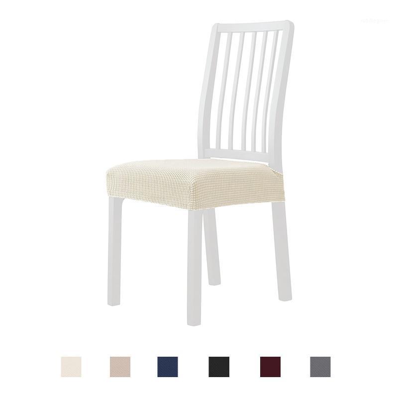 

1pc Elastic Jacquard Dining Chair Seat Cover For Kitchen Protector Wedding Decoration Covers
